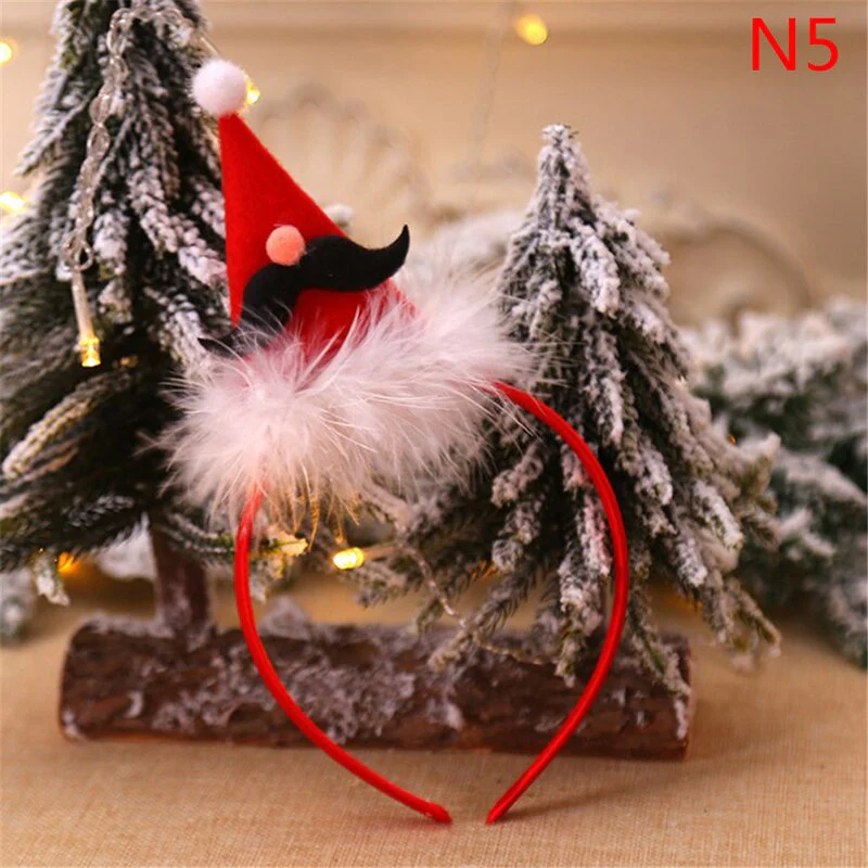 HULIANFU 2026  Christmas Headbands Santa Tree Elk Antlers Headband Kids Adult Headwear Reindeer Ornaments Christmas Decor Party Cosplay Gifts - Deanwangkt