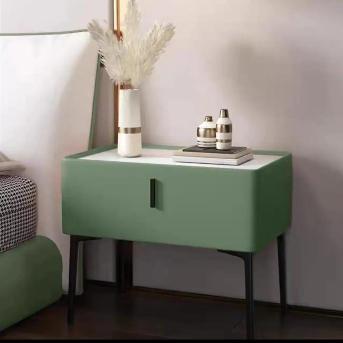 Modern Narrow Nightstand with Drawer