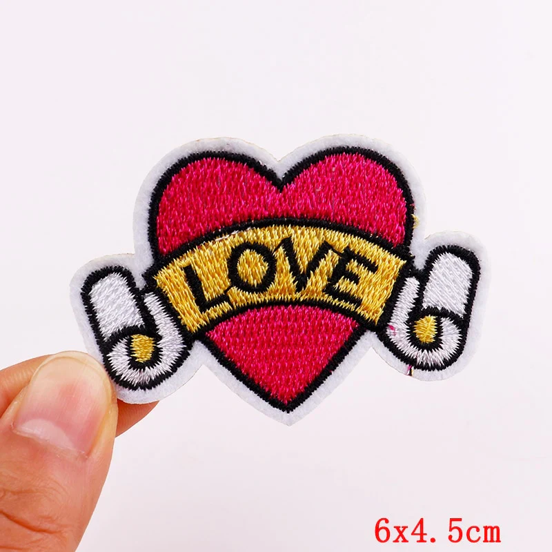 HULIANFU Mushroom Applique Embroidered Patches On Kids Clothes DIY Iron On Patches Cartoon Patches For Clothing Stickers Animal Badges - Deanwangkt