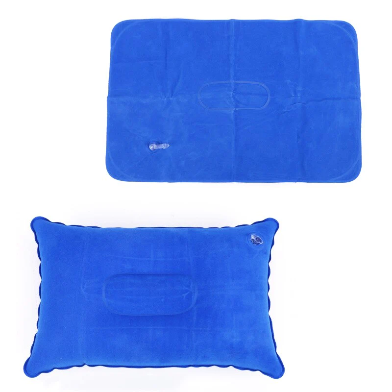 HULIANFU Portable Ultralight Inflatable PVC Nylon Air Pillows Camping Sleep Cushion Travel Hiking Beach Car Plane Head Rest Camp Gears - Deanwangkt