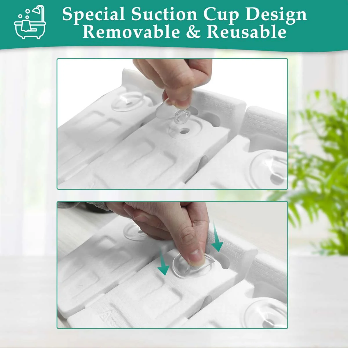 HULIANFU SPA Bath Pillow Bathtub Pillow with 3 Suction Cups EVA foldable Neck and Back Support Bath Tub Pillow For Home Spa Bathroom - Deanwangkt
