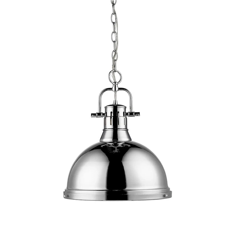 Golden Lighting Duncan Chrome Single Light Pendant