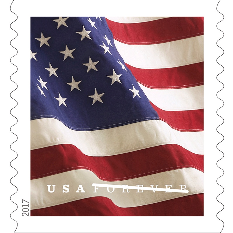 US Flag 2017, (Coil of 100) - TWENTYSTAMPS