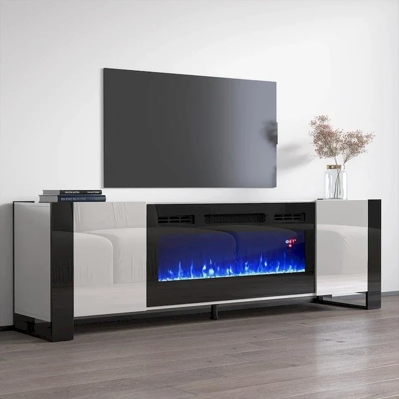 Woody BL-EF Electric Fireplace 77 TV Stand