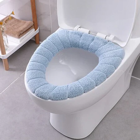 HULIANFU NEW Toilet Seat Mat Set Bathroom Universal Warm Soft Washable Closestool Mat Seat Case Winter Warmer Mat Pad Bidet Covers - Deanwangkt