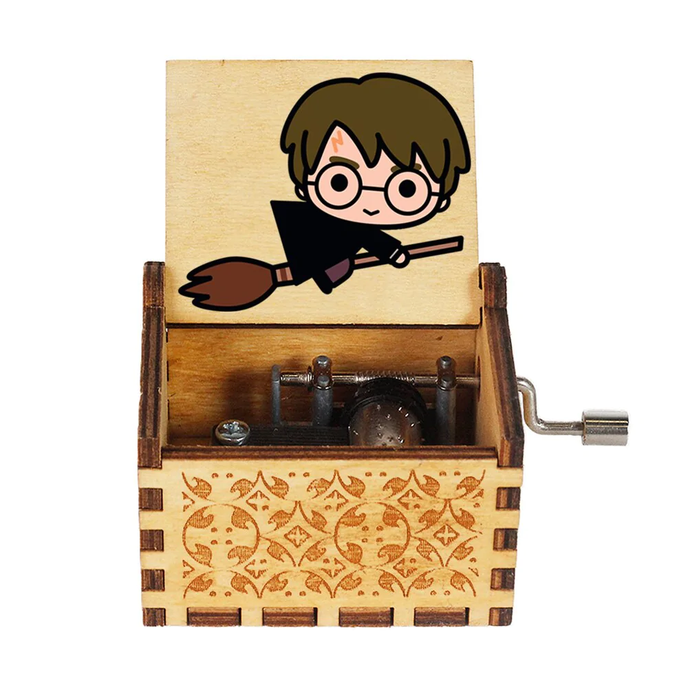 HULIANFU New Attack On Titan Queen Music Box Antique Carved Wooden Hand Cranks Power Game Crossing Rainbow Christmas Birthday Gifts - Deanwangkt