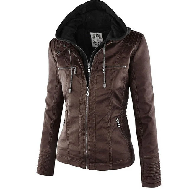 Winter Faux Leather Jacket Women Casual Basic Coats Plus Size 7XL Ladies Basic Jackets Waterproof Windproof Coats Female - Deanwangkt