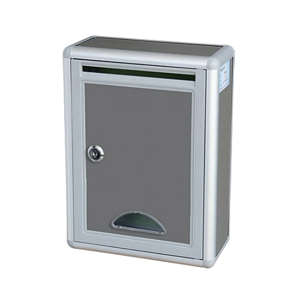 HULIANFU Lockable High Quality Aluminium Secure Mail Letter Post Box Mailbox Postbox Retro Home Garden Letter Mail Box Garden Ornament - Deanwangkt