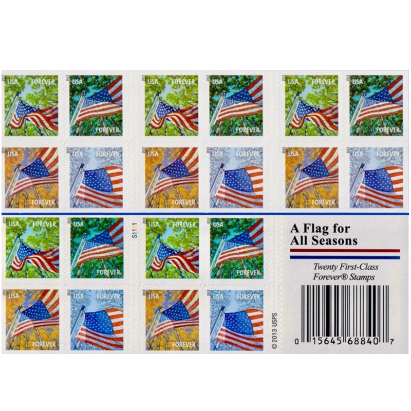 Flag for All Seasons 2013, (Book of 20) - TWENTYSTAMPS