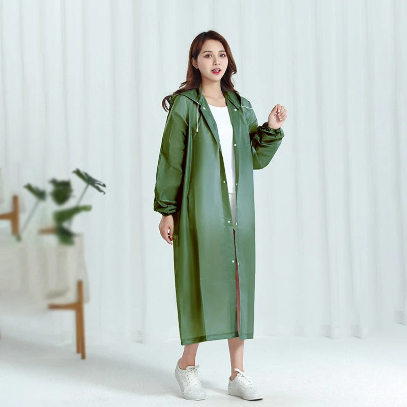 HULIANFU Reusable Thicken Women Men Rain Coat Waterproof Jacket Poncho Cloak Hood Hoodie Suit Raincoat For Tourism Fishing Cycling Hiking - Deanwangkt