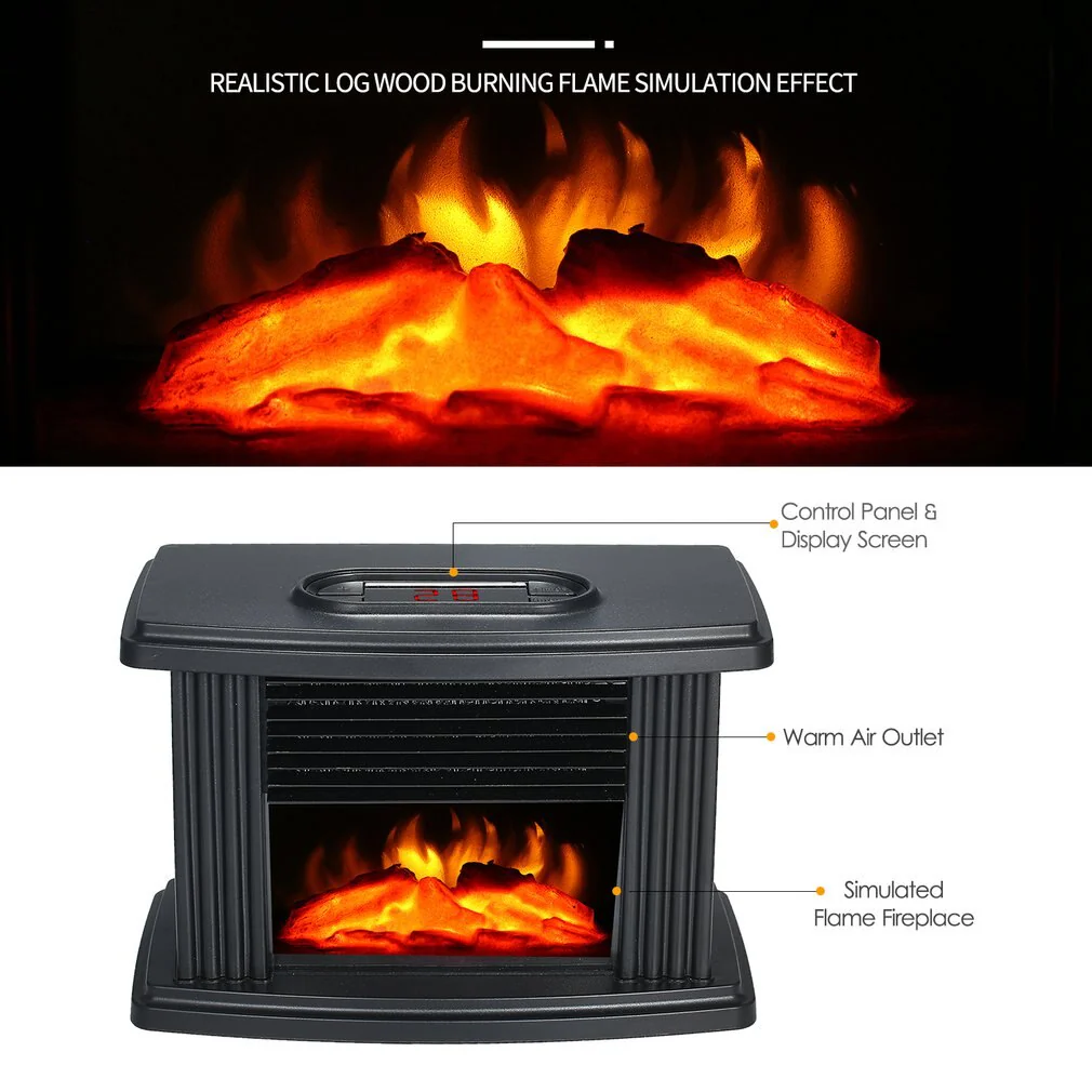 HULIANFU Portable 220V Electric Heater Mini Fan Heater Desktop Household Portable Heating Stove Radiator Warmer Machine for Winter 1000W - Deanwangkt