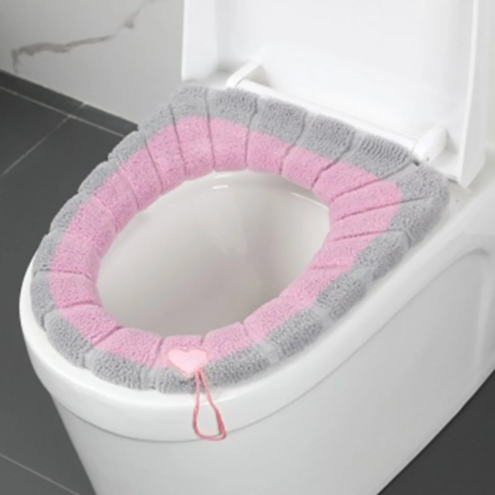 HULIANFU NEW Toilet Seat Mat Set Bathroom Universal Warm Soft Washable Closestool Mat Seat Case Winter Warmer Mat Pad Bidet Covers - Deanwangkt