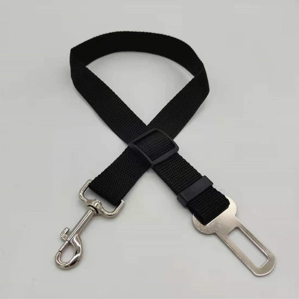HULIANFU Pet Dog Cat Car Seat Belt Dog Accessories Adjustable Harness Lead Leash Small Medium Travel Clip Puppy Collar Leash Pet Supplies - Deanwangkt