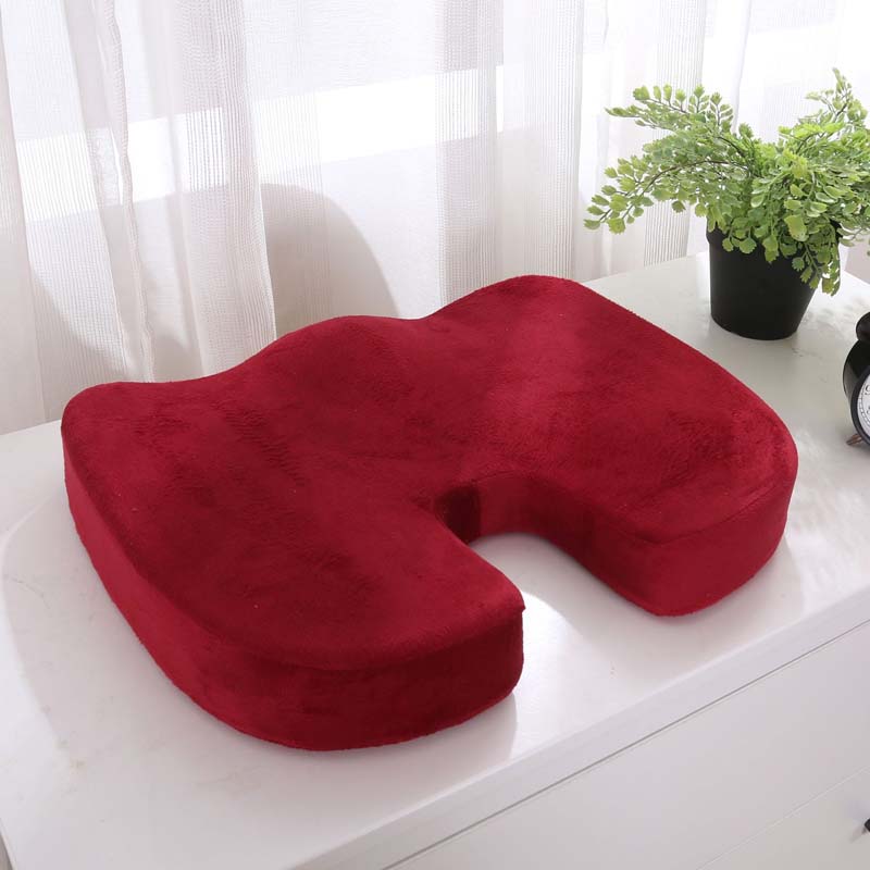 HULIANFU Orthopedic Booster Seat Cushion Memory Foam Chair Massage Pad Office Back-rest Pad Driver Pilot Headrest - Deanwangkt