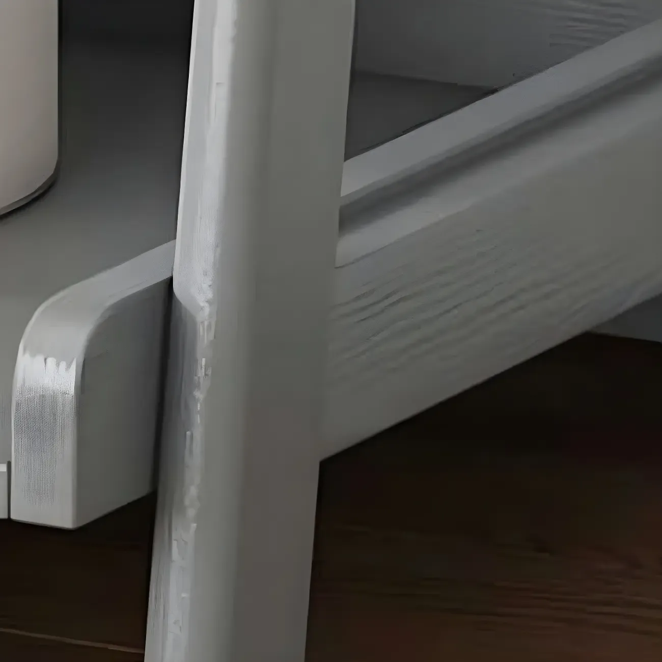 Narrow Wood Open Back Vertical Ladder Bookshelf