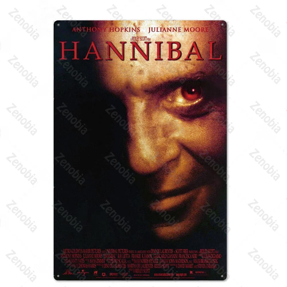 HULIANFU Vintage Horror Movies Metal Poster Wall Art Stickers for Pub Bar Club Home Wall Room Decoration Retro Mtal Sign Plaque Tin Plate - Deanwangkt