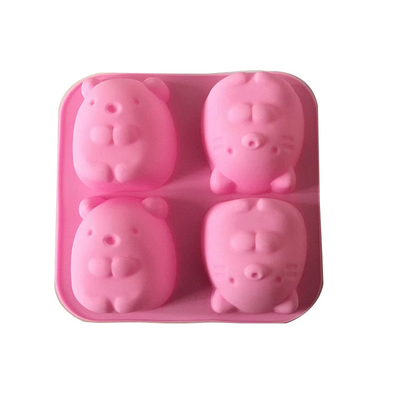 HULIANFU Silicone Molds for Soap Handmade Soap Mould Diy Round Cute Animal Fish Shape Making Soaps Candle Chocolate - Deanwangkt