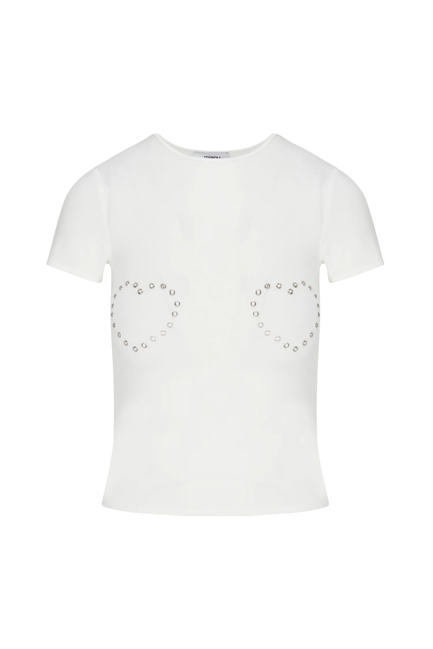 MINI TEE - WHITE GROMMET HEART