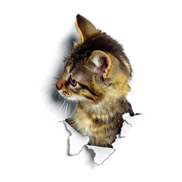 HULIANFU 2026  3D Lovely Pet Self-adhesive Wallpaper Children Living Room Bathroom Toilet Decals Mural Tattoo - Deanwangkt