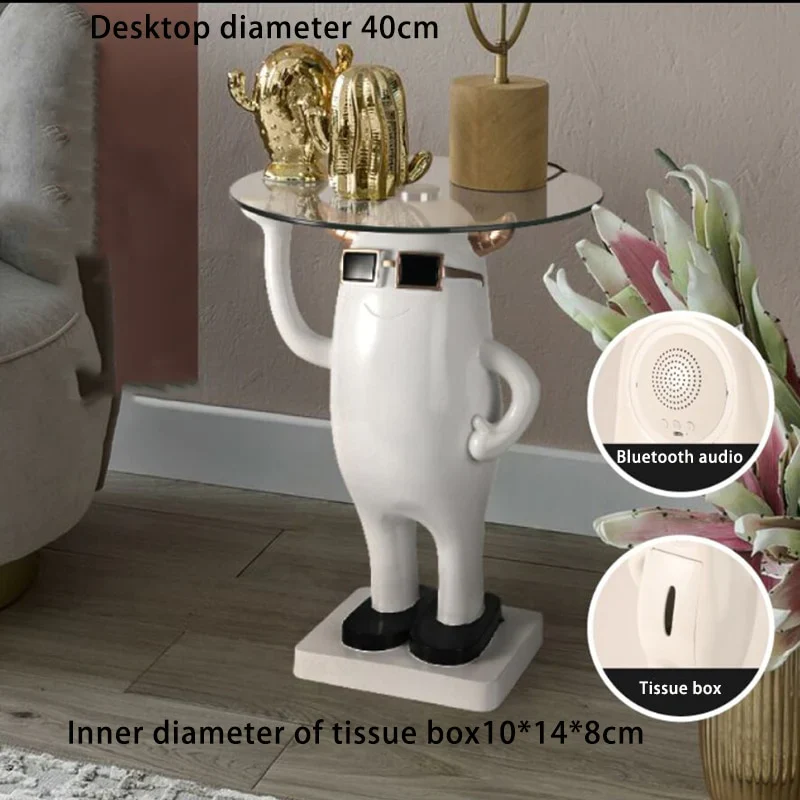 HULIANFU Nordic home decoration Creative Little Monster Landing Statue Large Landing ResinStatueTray Decoration SofaBedsideSmall TeaTable - Deanwangkt