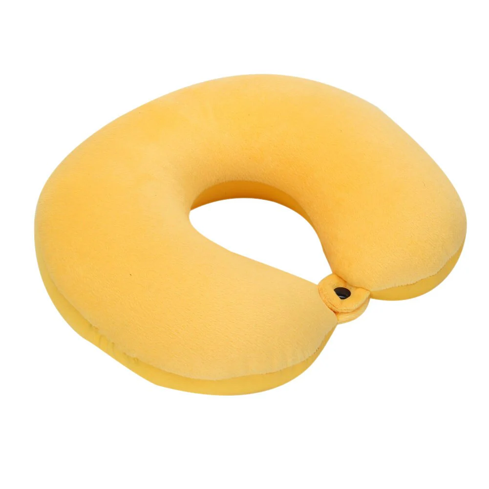 HULIANFU U-shaped Travel Pillow Plush Pillowcase for Outdoor Travel Aircraft Soft Pillow Cushion To Protect Neck and Cervical Spine - Deanwangkt