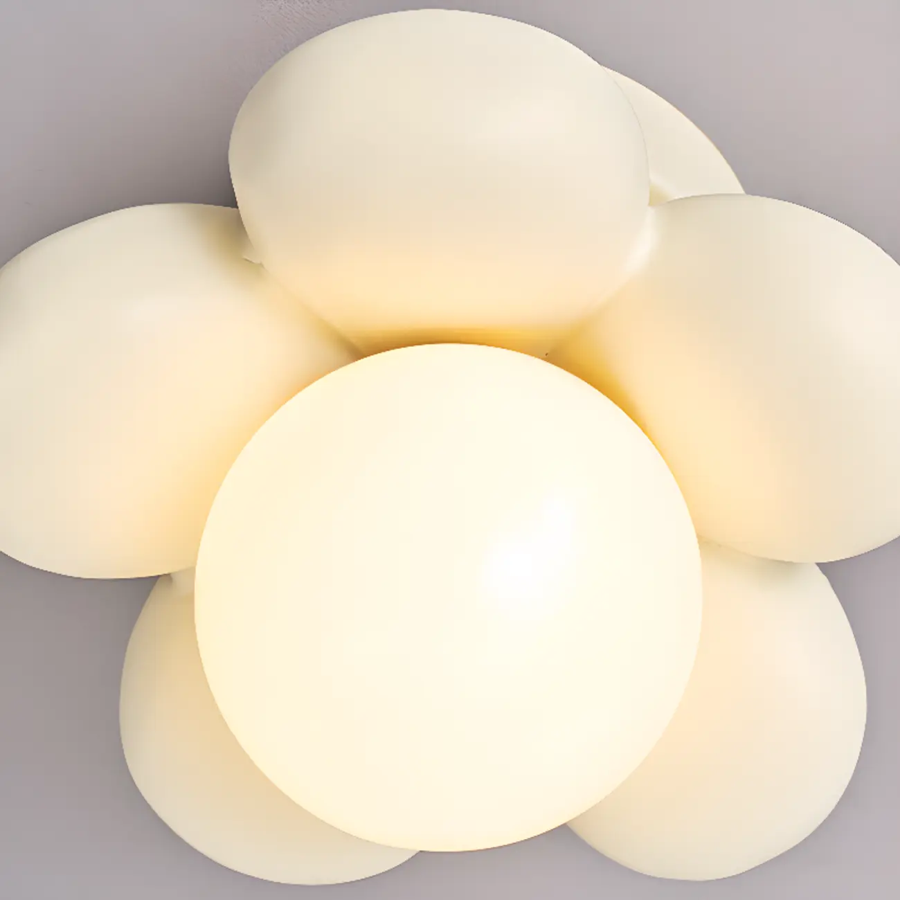 Modern Mini LED Semi-Flush Ceiling Light in Flower Shape