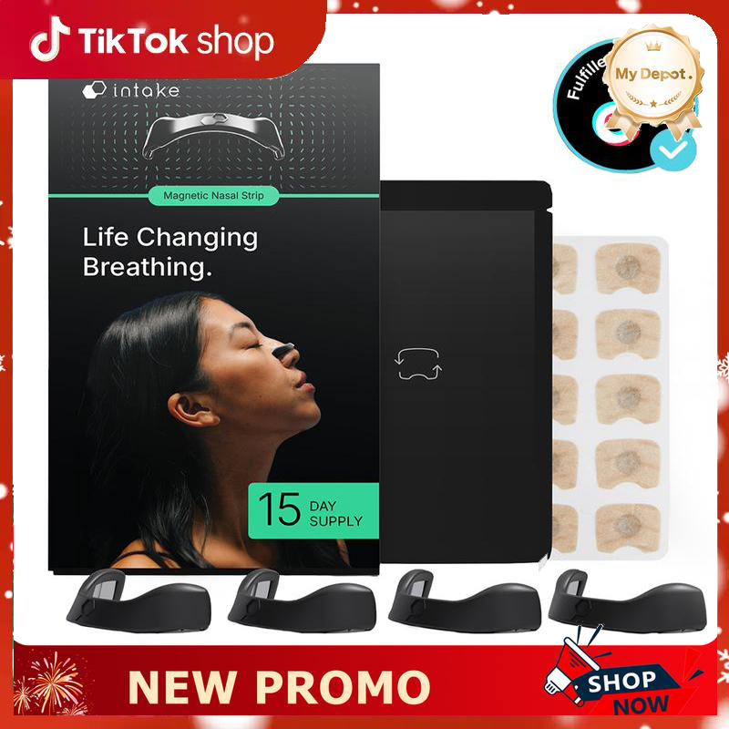 Intake Breathing Magnetic Nasal Strip Starter Kit and 15 Day Supply Extra Strength--80% discount!