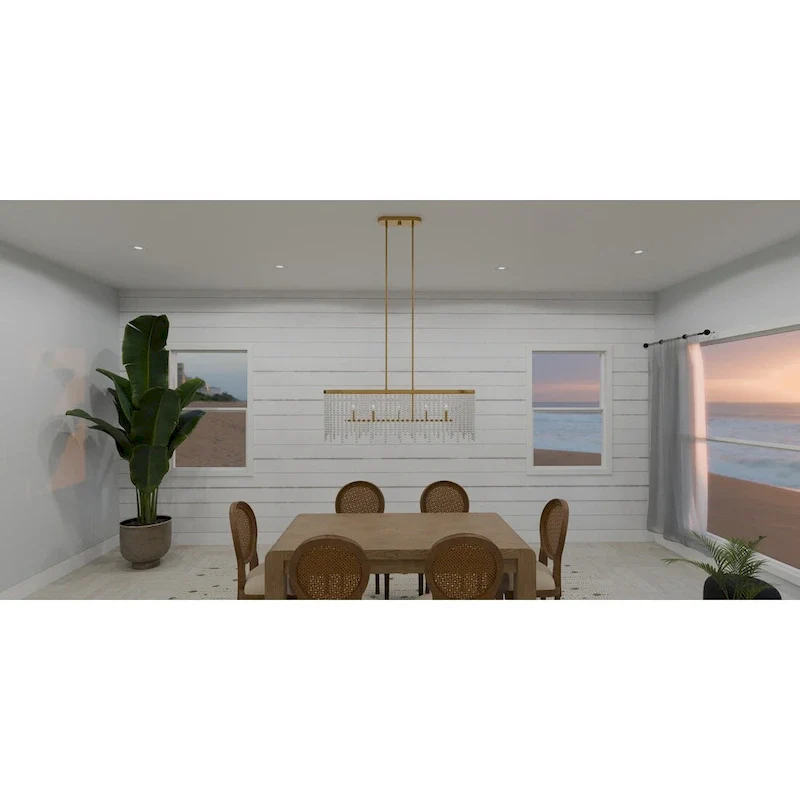 Apelle 5-Light Aged Brass Island Light