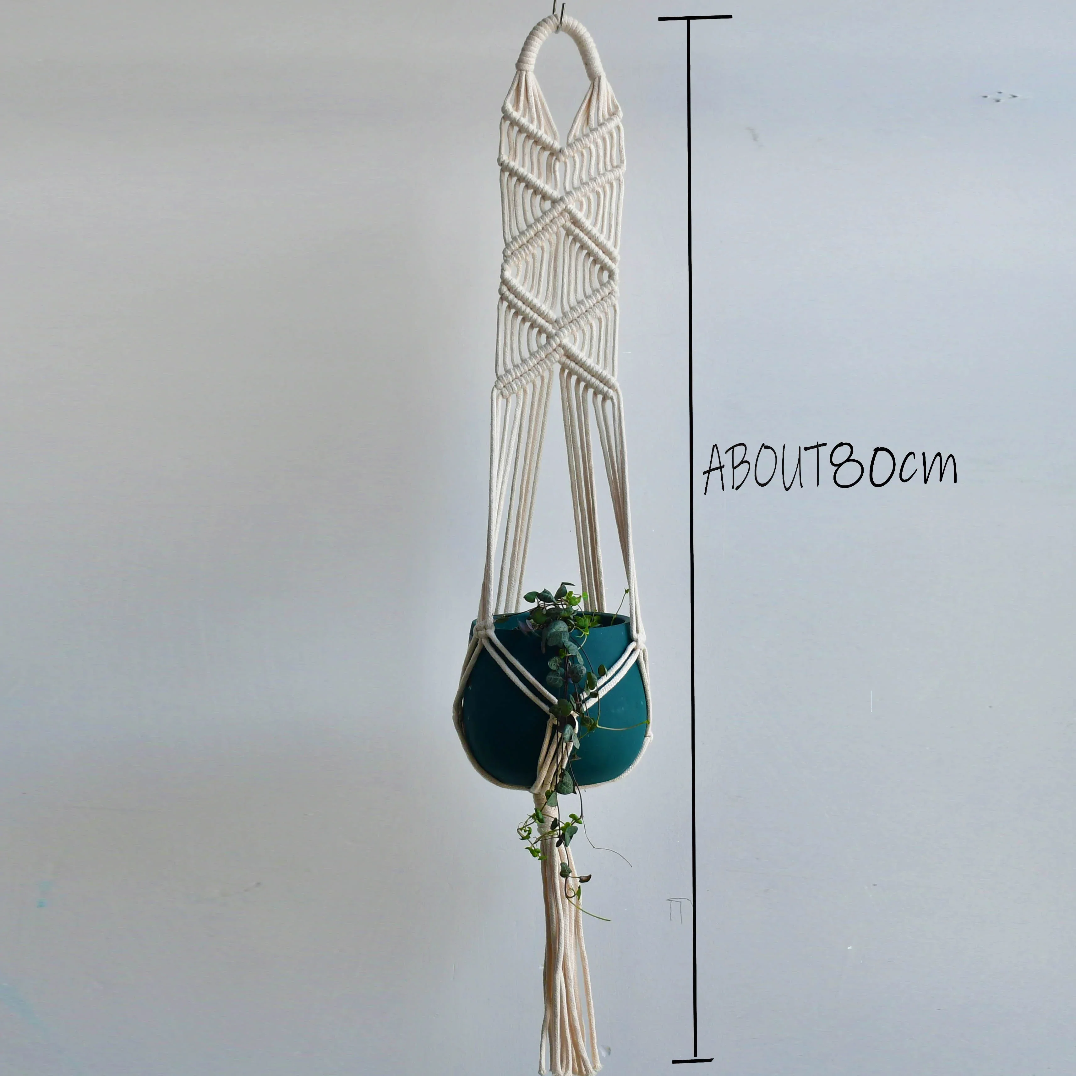 HULIANFU New arrival good quality handmade macrame plant hanger, pot holder  pot hanging  pot tray for garden for home - Deanwangkt