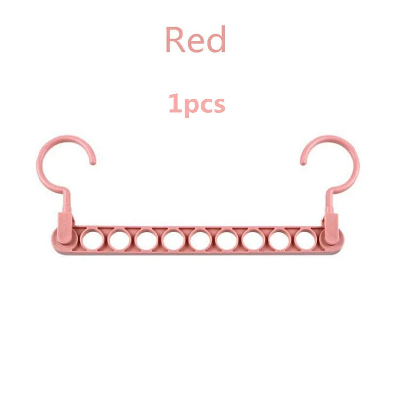 HULIANFU Magic 9-hole Support Circle Clothes Hanger Clothes Drying Rack Multifunction Plastic clothes rack Home Storage Hangers - Deanwangkt