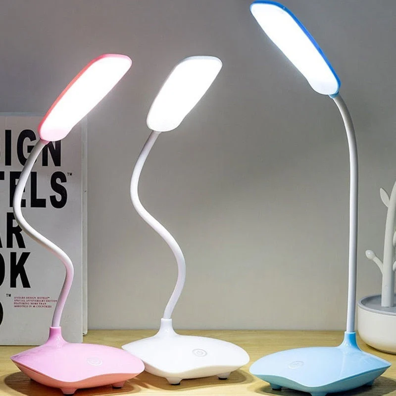 HULIANFU LED Table Lamp USB Rechargeable Dimmable Desk Reading Light Foldable Rotatable Touch Switch Study Work Bedroom Table Lamps - Deanwangkt