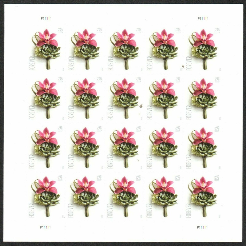 Contemporary Boutonniere 2020, (Sheet of 20) - TWENTYSTAMPS