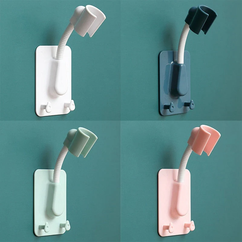 HULIANFU Universal Adjustable Shower Bracket Holder Color Plastic Shower Head Stand Holder Wall-Sticky Bath Rack Batheroom Holder - Deanwangkt