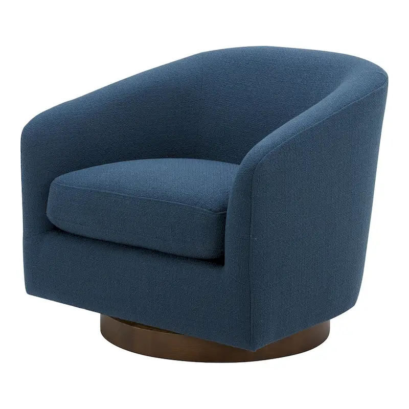 Aurelle Home Modern Upholsted Swivel Barrel Chair