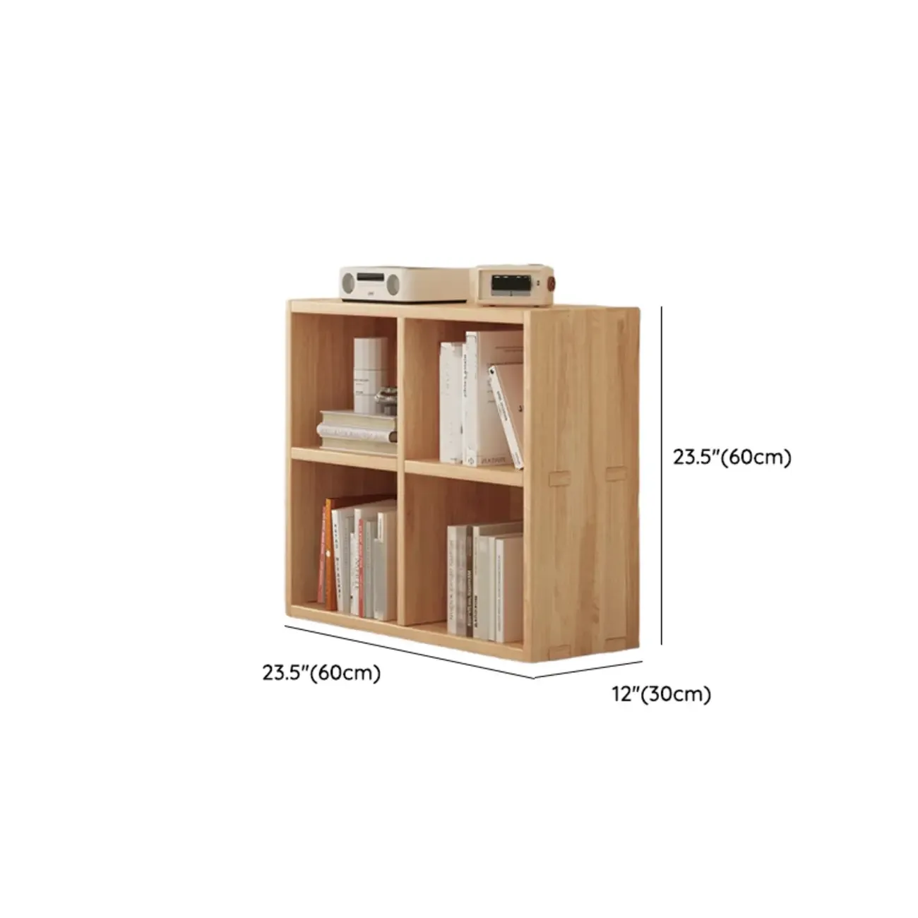 Modern Modular Rectangular Lateral Pine Wood Bookcase