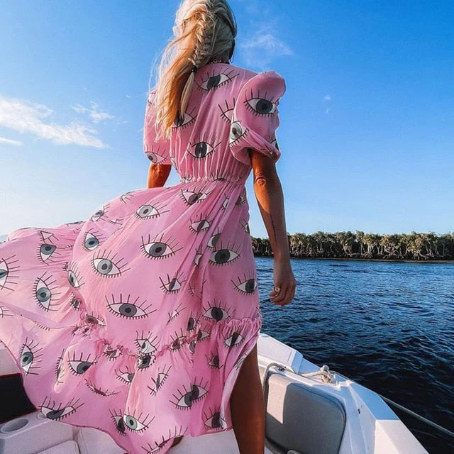 Leaves Print Bikini Beach Cover up Tunics for Beach Long Kaftan Bikini Cover up Robe de Plage Sarong Beach Swimsuit cover-ups - Deanwangkt