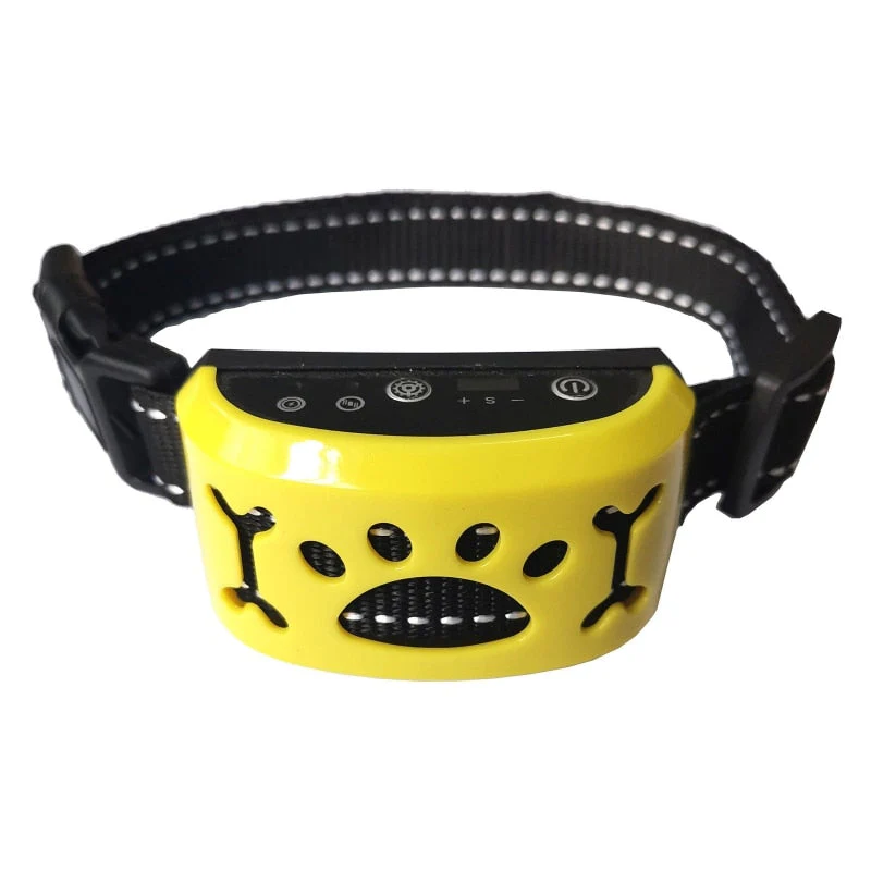 HULIANFU Rechargeable Dog Bark Collar Waterproof Pet Anti Bark Collar Stop Barking Device No Harm Control for Pet Dog Trainning Collars - Deanwangkt