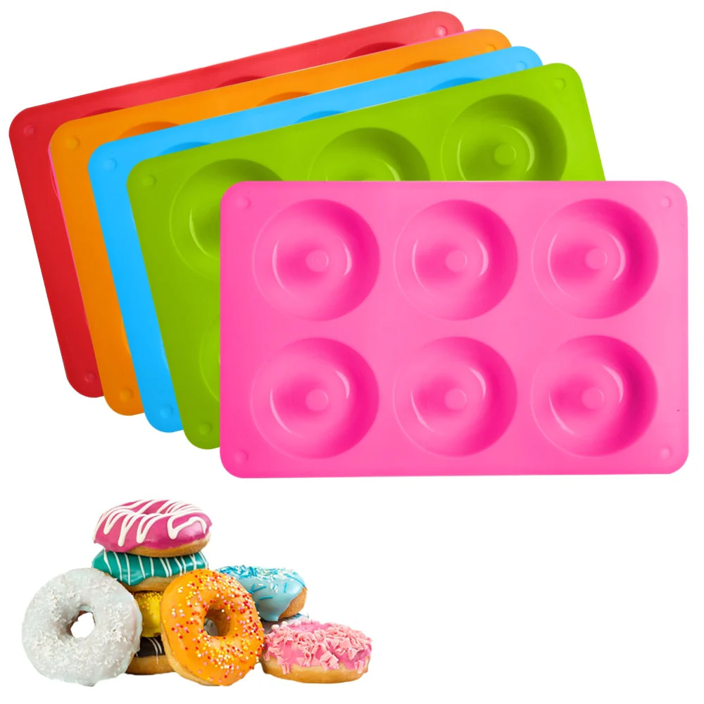 HULIANFU Silicone Donut Mold Baking Pan Non-Stick Baking Pastry Chocolate Cake Dessert DIY Decoration Tools Bagels Muffins Donuts Maker - Deanwangkt