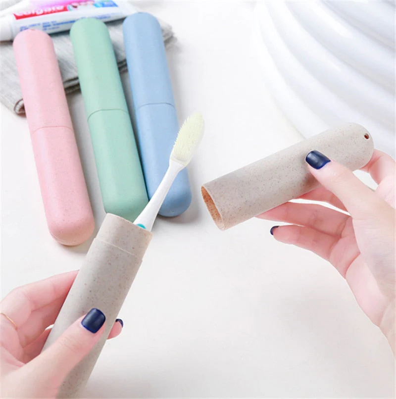 HULIANFU Travel Accessories Toothbrush Tube Cover Case Cap Fashion Plastic Suitcase Holder Baggage Boarding Portable Bathroom Accessories - Deanwangkt