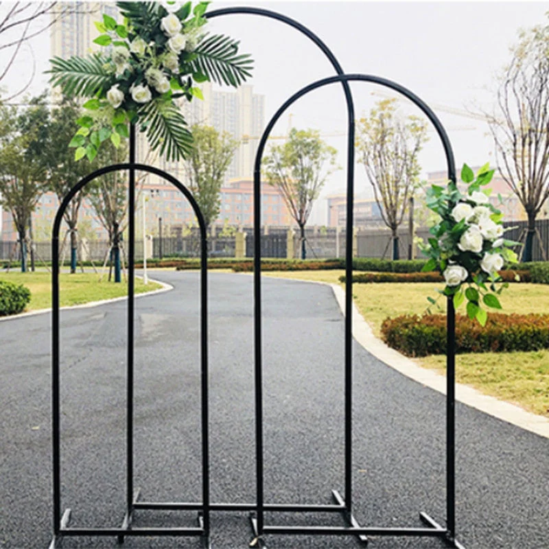 HULIANFU 2026  Wedding Arch Iron Pipe Irregular Shape Arch Stand Wedding Metal Props Backdrop Artificial Flower Stand wrought iron screen - Deanwangkt