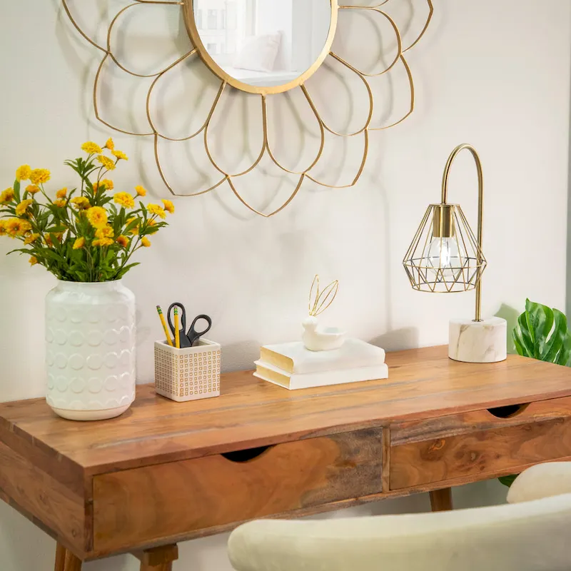 6  Ceramic Trinket Tray Bunny Rabbit Jewelry Holder in White with Gold Metal Ears Decorative Jewelry Storage Gift - 5  x 4  x 6