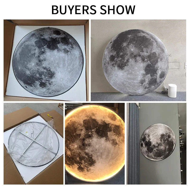 HULIANFU Modern LED Wall Lamp Moon Indoor Lighting For Bedroom Living Hall Room HOME Decoration Fixture Lights decorate Lusters Lamps - Deanwangkt