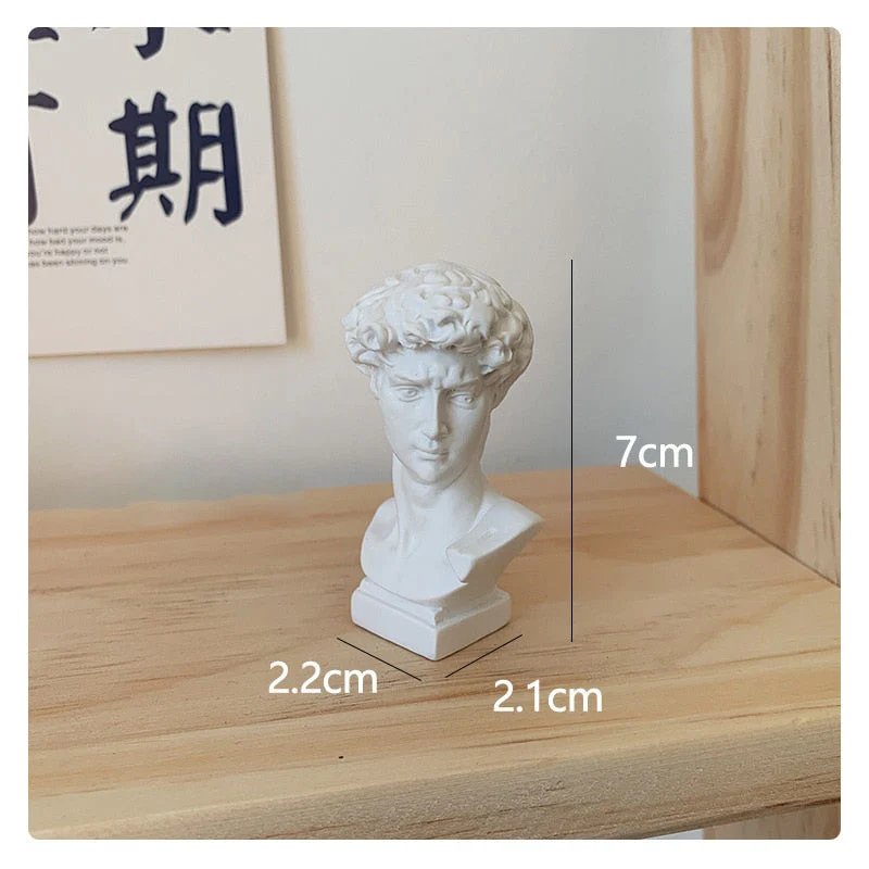 HULIANFU W&G Nordic Vase Home Decor Vase Creative Human Head Portrait Flower Vases Room Decoration Resin David Flower Vase Room Decor - Deanwangkt