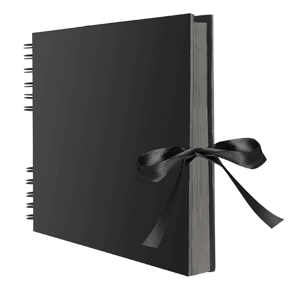 HULIANFU Photo Albums 80 Black Pages Memory Books A4 Craft Paper DIY Scrapbooking Picture Wedding Birthday Childrens Gift - Deanwangkt