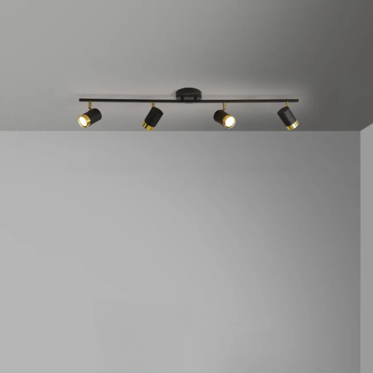 4-Light Modern Dimmable LED Track Lighting with Adjustable Head