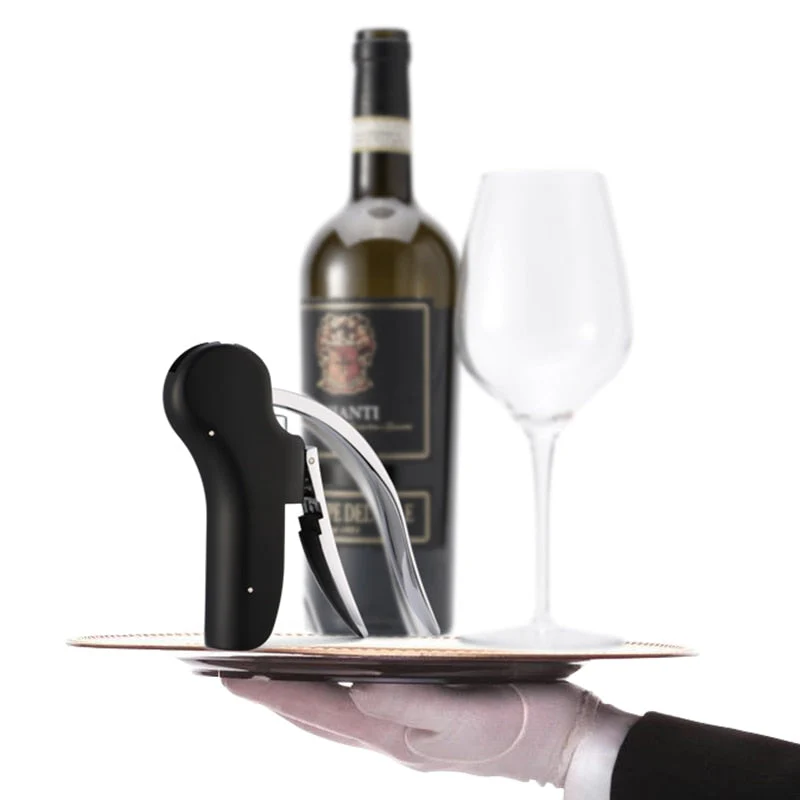 HULIANFU Premium Zinc Alloy Wine Bottle Opener Handle Pressure Red Wine Opener Lever Corkscrew for Wine Kitchen Bar Tools - Deanwangkt