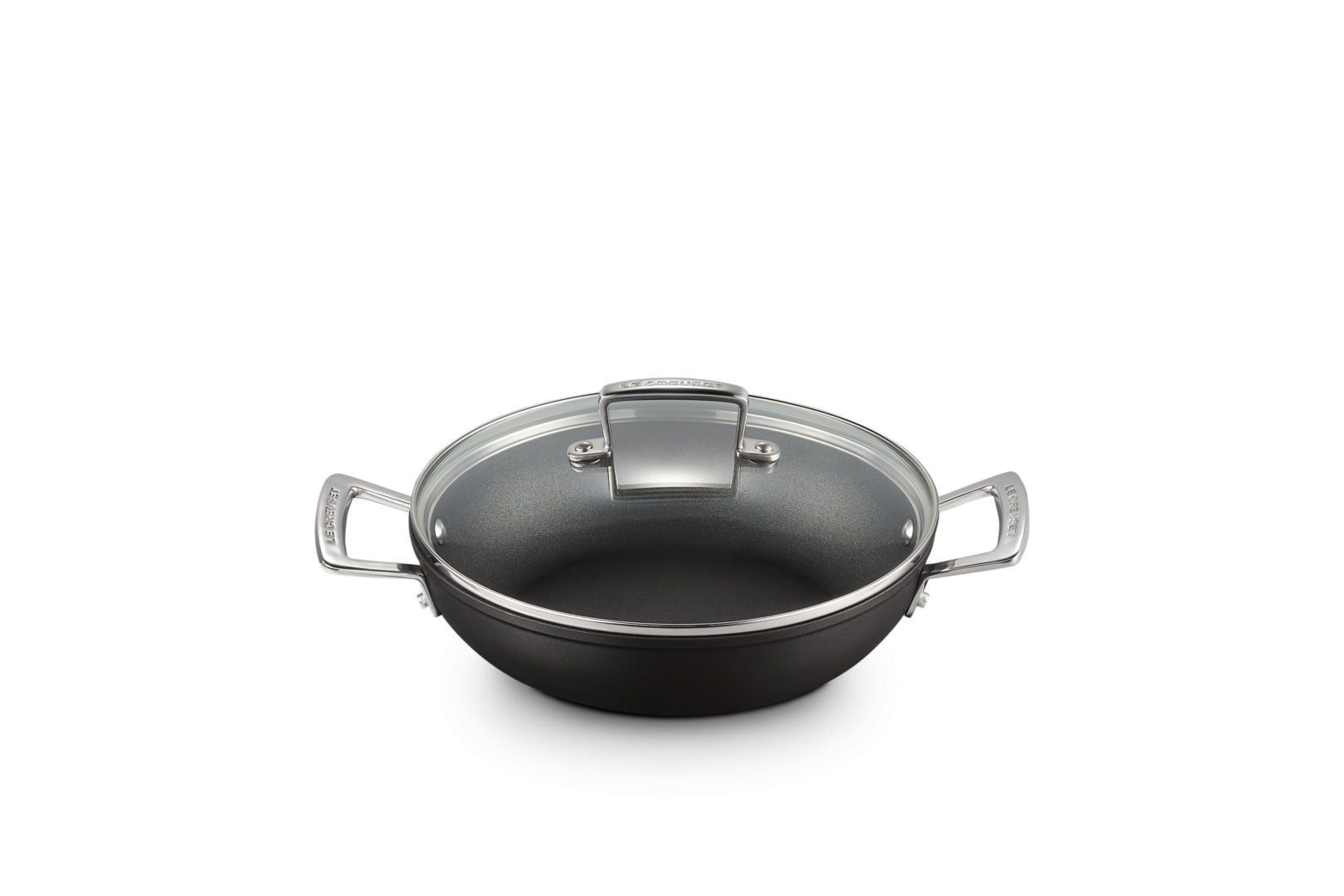 Toughened Non-Stick Shallow Casserole with Glass Lid
