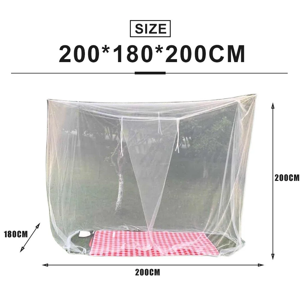 HULIANFU White Camping Mosquito Net Travel Repellent Tent Indoor Outdoor Insect Tent  4 Corner Post Canopy Hanging Bed With Storage Bag - Deanwangkt
