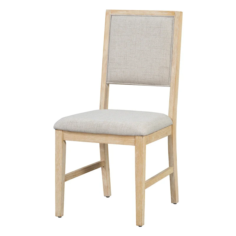 6 Piece Dining Table Chair Set, Wooden Kitchen Furniture Set with Acacia Wood Rectangular Table, 4 Chairs and 1 Bench