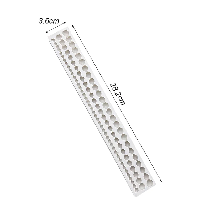HULIANFU Pearl Rope Wave Flower Gemstone Shape Cake Side Lace Silicone Sugarcraft Mold Fondant Cake Decorating Tools - Deanwangkt